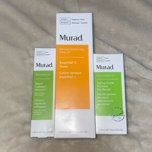 MURAD brand new 3 piece set. Rapid collagen, toner and youth renewal eye serum